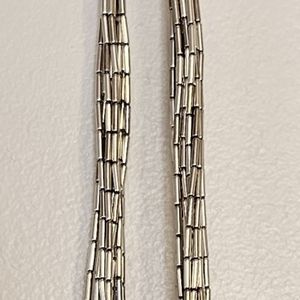 10 STRAND LIQUID SILVER NECKLACE